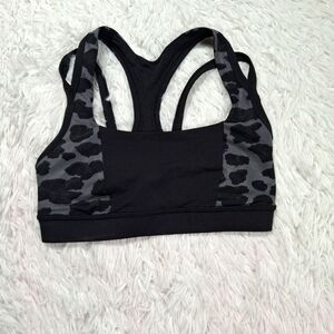 Lululemon Free To Be Moved Bra Black Gray/Black Camo Womens Strappy Size 4